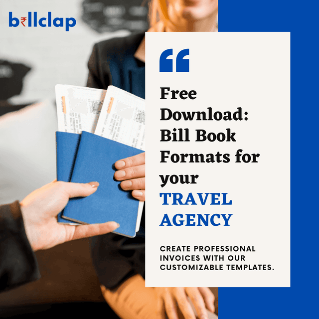  [XLS, Word, PDF] Download Bill Book Formats for Travel Agency for Free